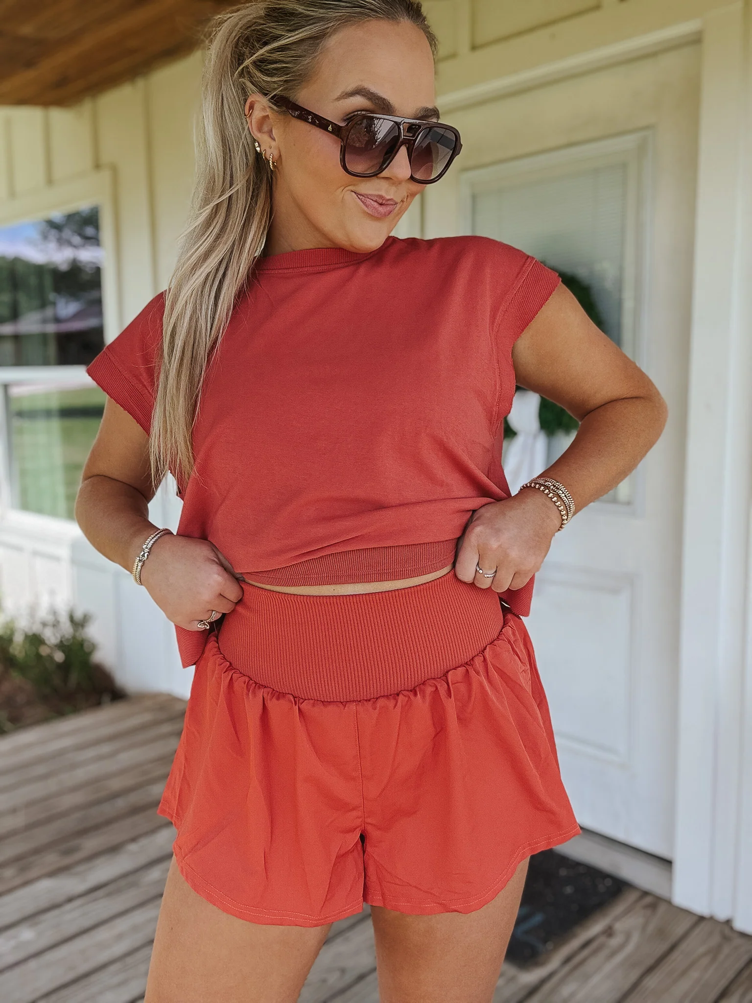 The Swift Shorts in Brick Red - Image 5