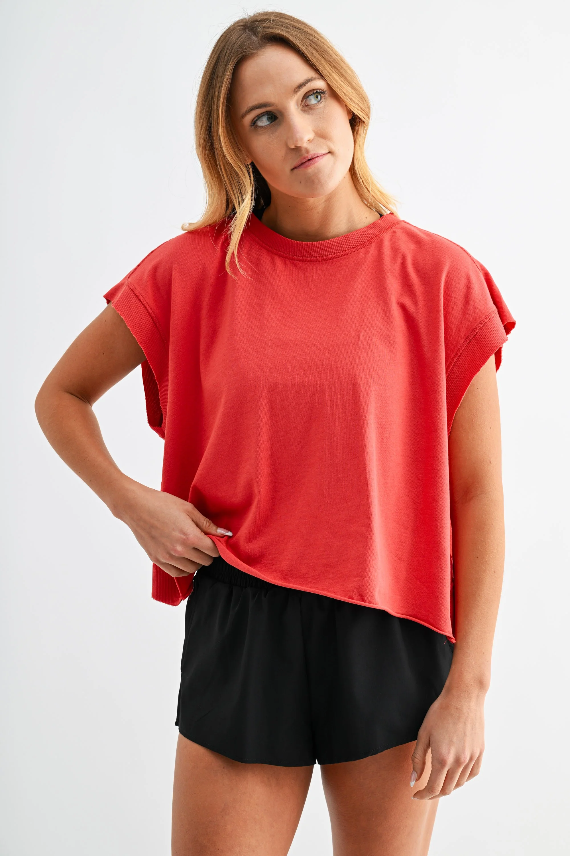 Everyday Comfort Top in Brick Red - Image 9