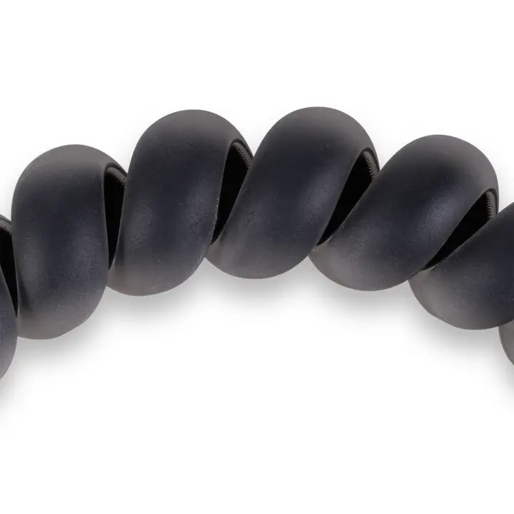 Teleties Spiral Hair Coils | Large | Matte Black Hair Ties - Image 4