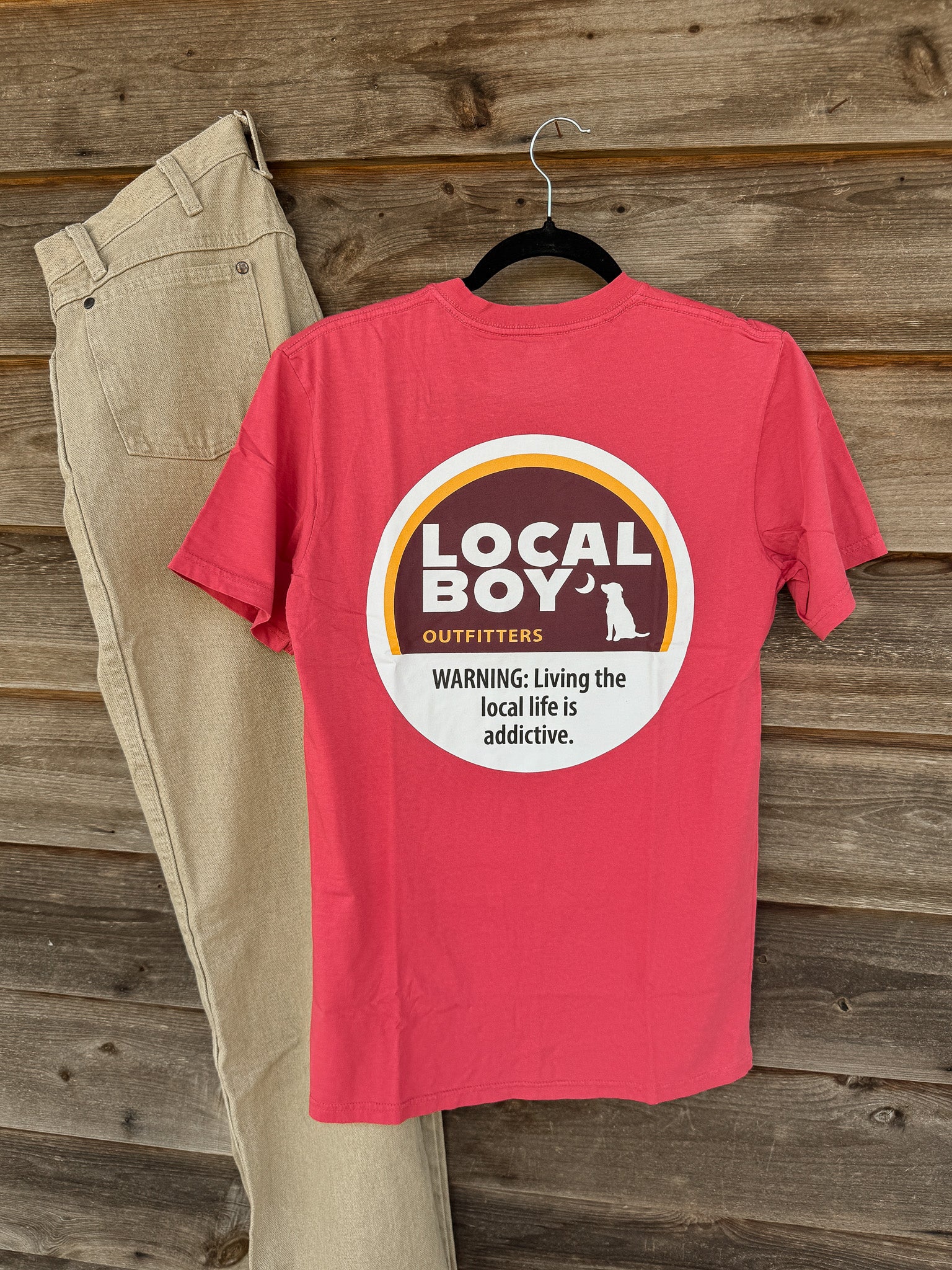 Men's Local Boy Cinnamon T-Shirt in Brick - Image 3