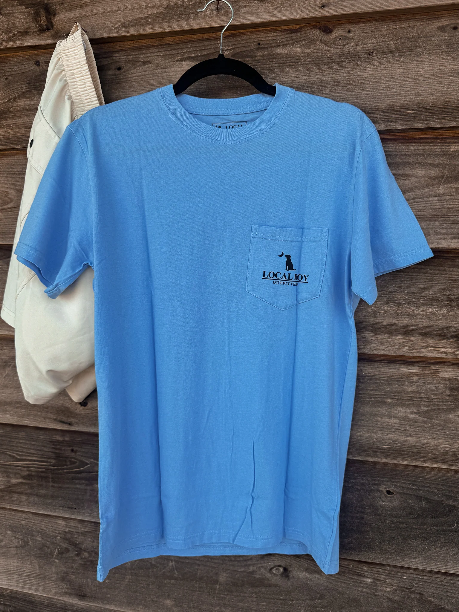 Men's Local Boy Wingspan T-Shirt in Washed Denim - Image 3