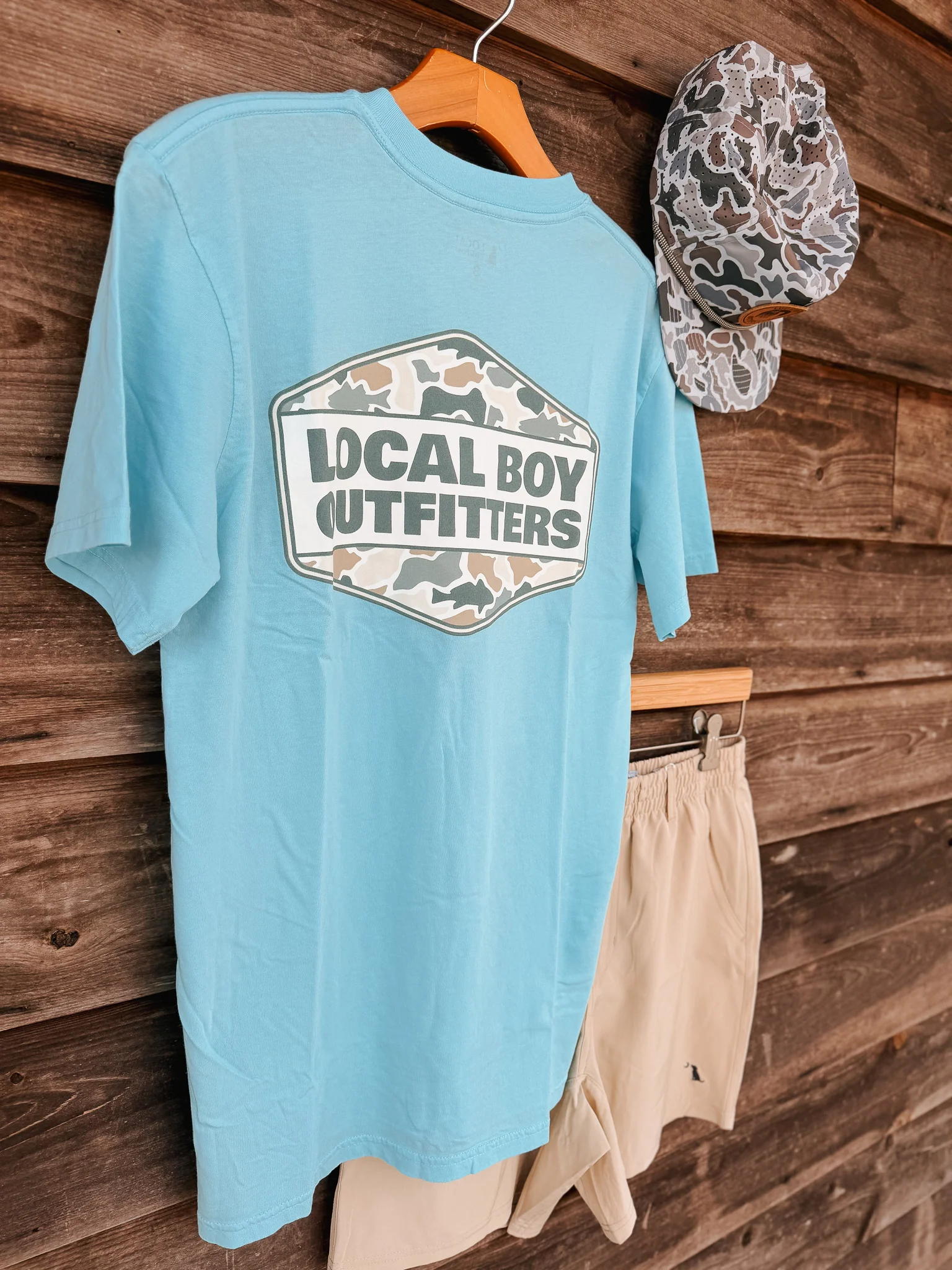 Local Boy Fish Camo Diamond Crest T-Shirt - Image 2