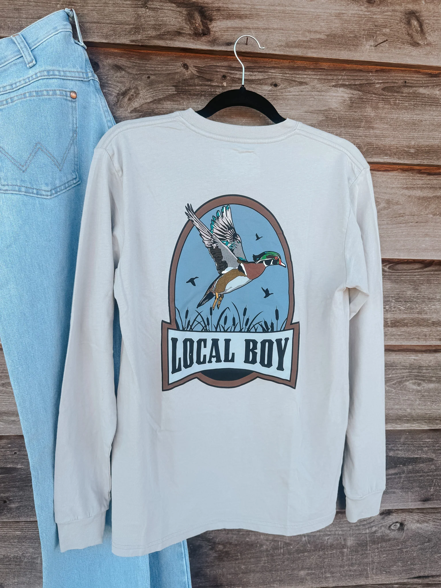 Men's Local Boy Swamp Duck Long Sleeve T-Shirt - Image 3