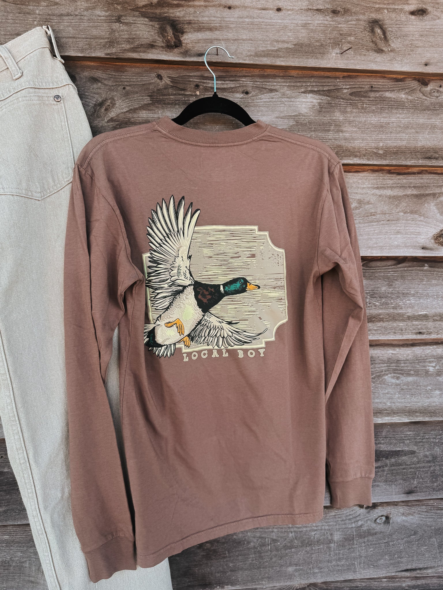 Men's Local Boy Greenhead Flight Long Sleeve T-Shirt - Image 4