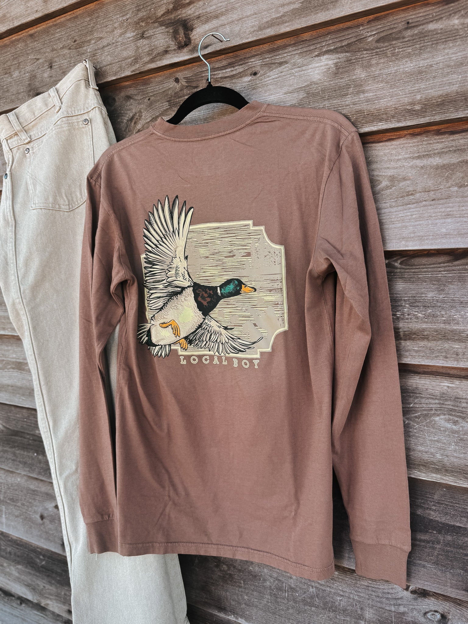 Men's Local Boy Greenhead Flight Long Sleeve T-Shirt - Image 5