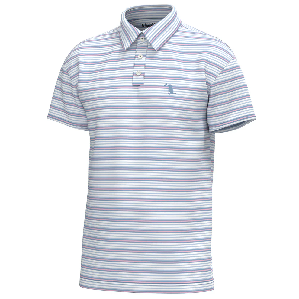 Local Boy Cape Polo in Blue/Pink - Image 2