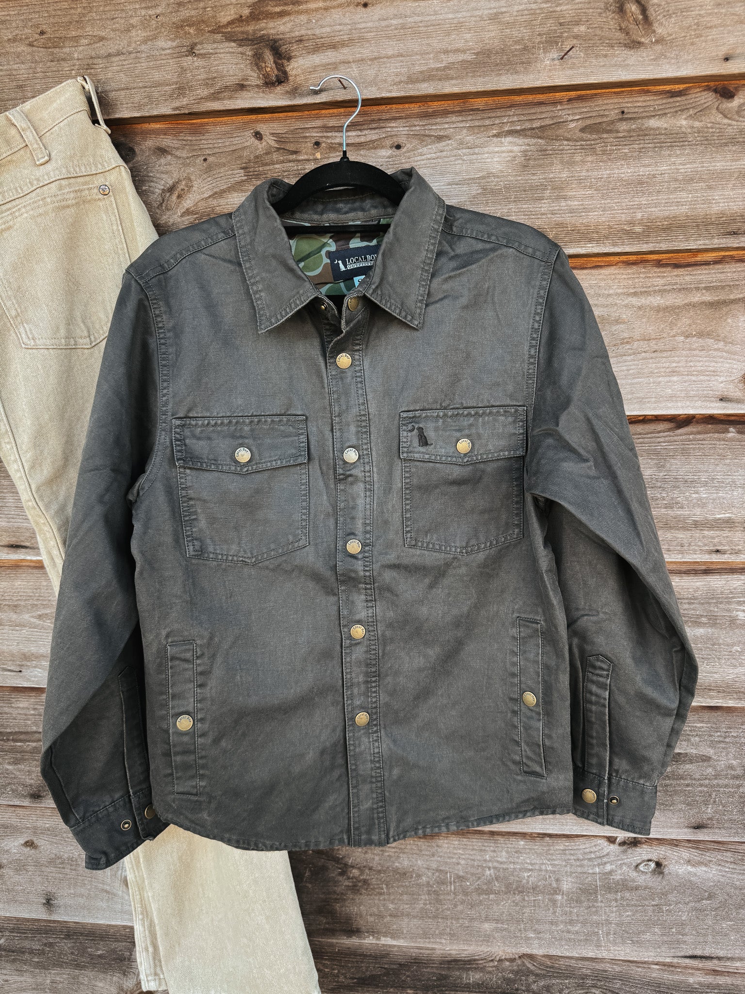 Men's Local Boy Sportsman's Shacket in Dark Brown - Image 2