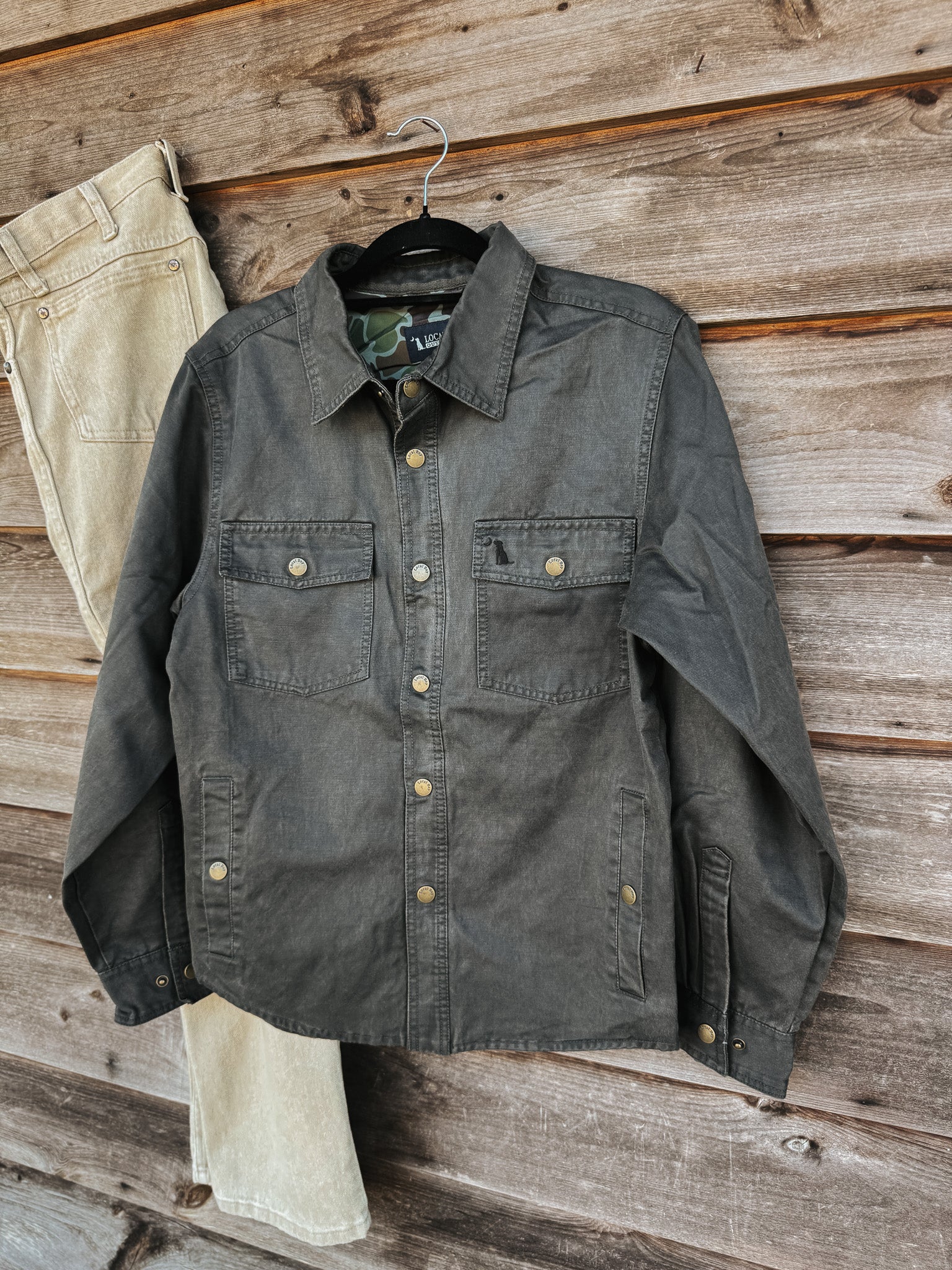 Men's Local Boy Sportsman's Shacket in Dark Brown - Image 3
