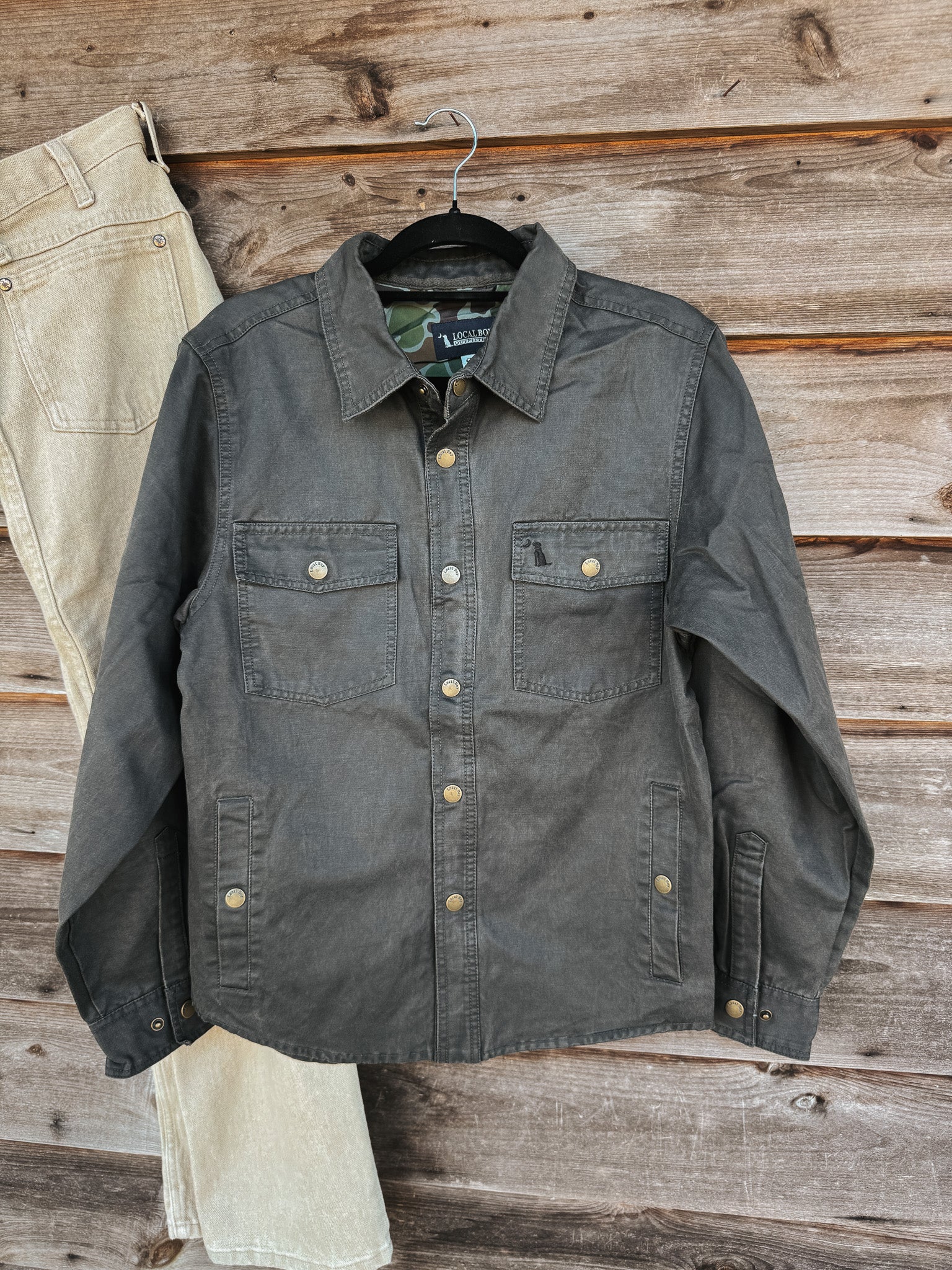 Men's Local Boy Sportsman's Shacket in Dark Brown - Image 5