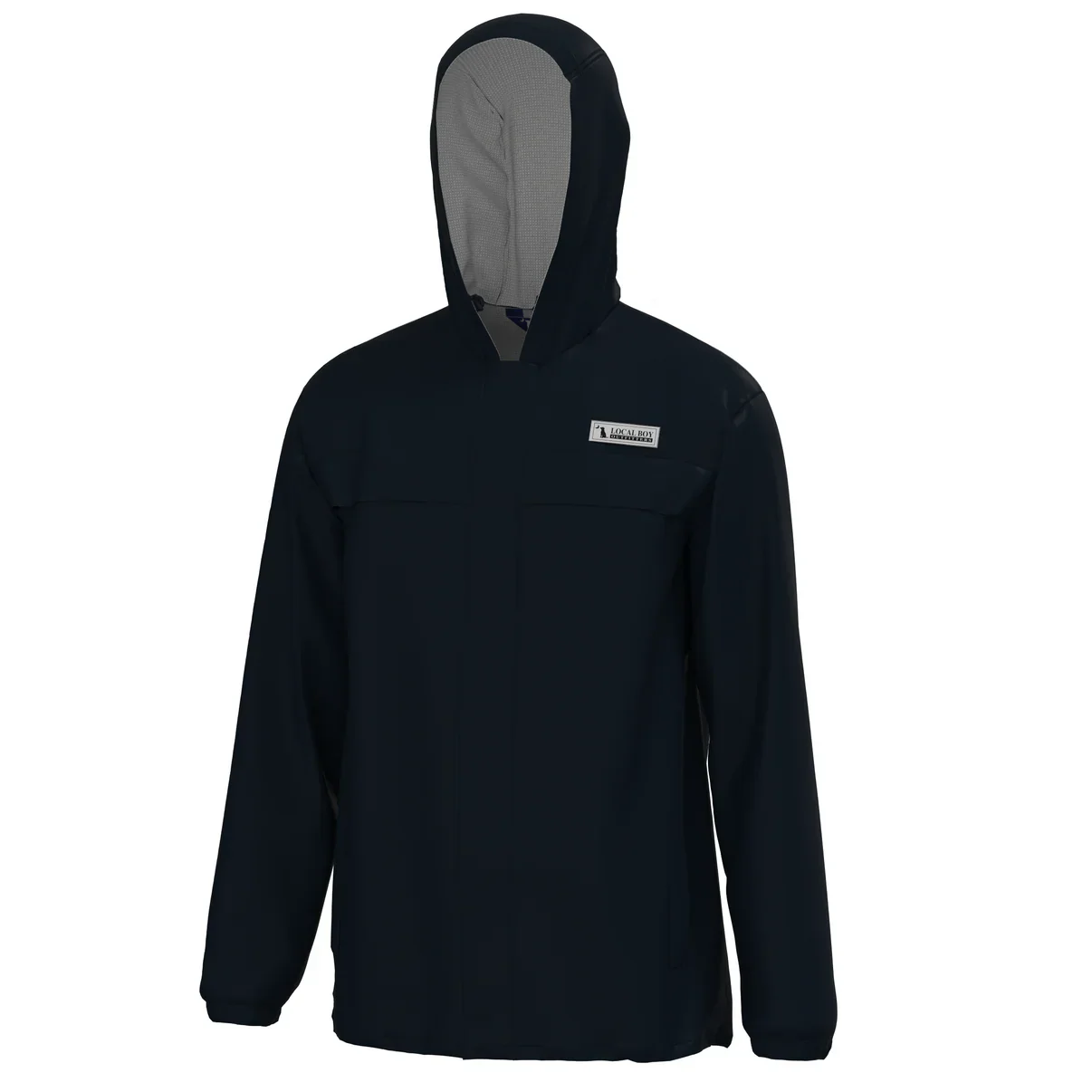 Local Boy Outfitters Rain Jacket in Black - Image 2