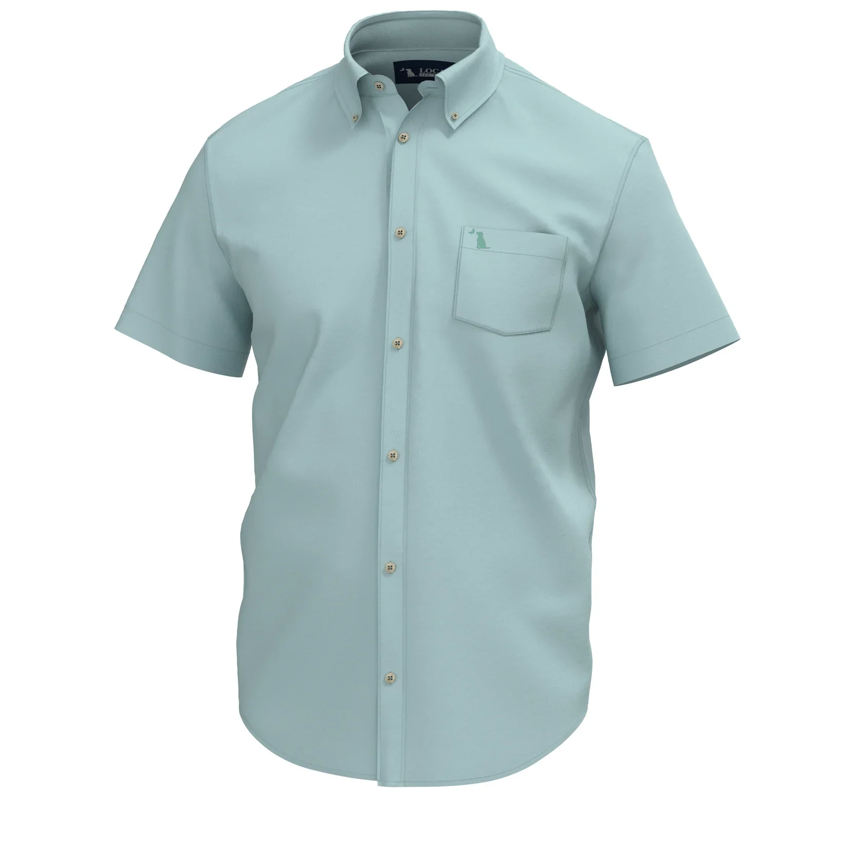 Local Boy Low Country Button Down in Mint - Image 2
