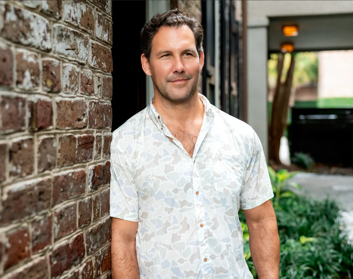 Local Boy Low Country Button Down in Saltwater Camo - Image 3