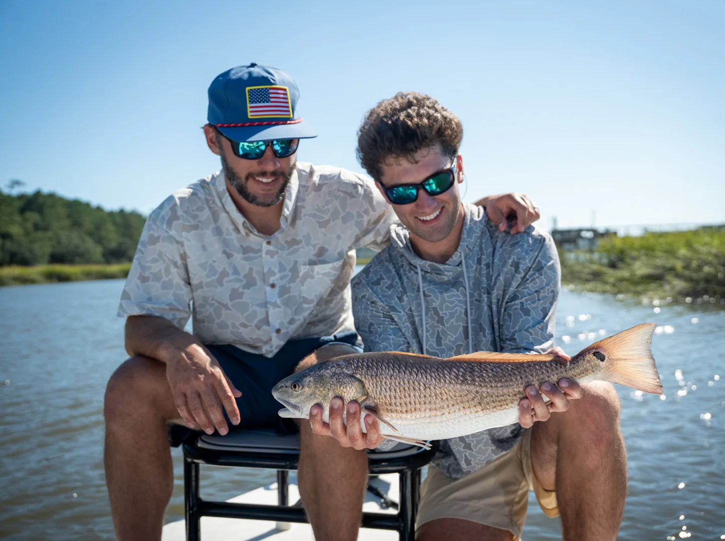 Local Boy Low Country Button Down in Saltwater Camo - Image 4