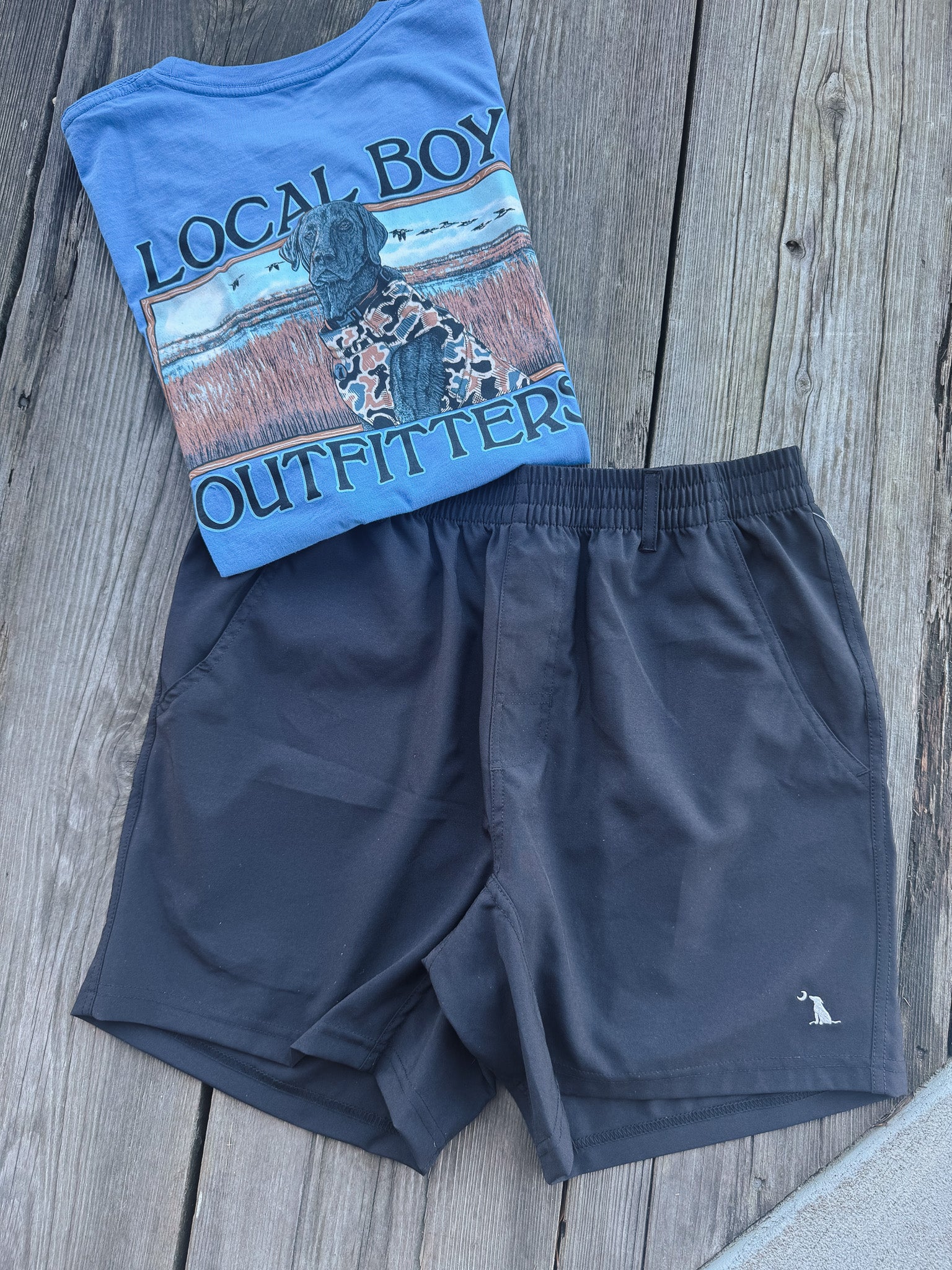 Men's Local Boy Outfitters Volley Shorts in Black - Image 6