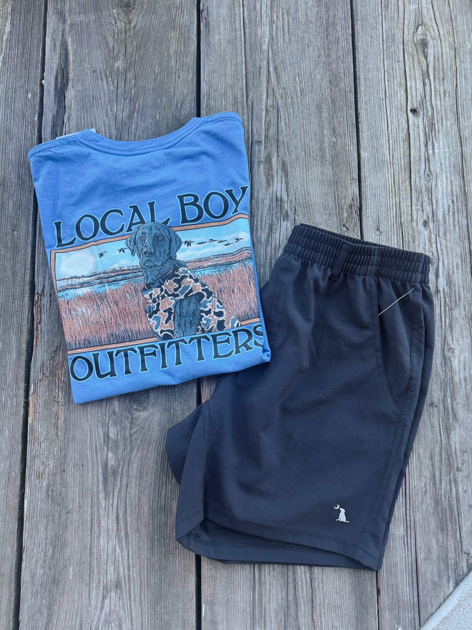 Men's Local Boy Outfitters Volley Shorts in Black - Image 7