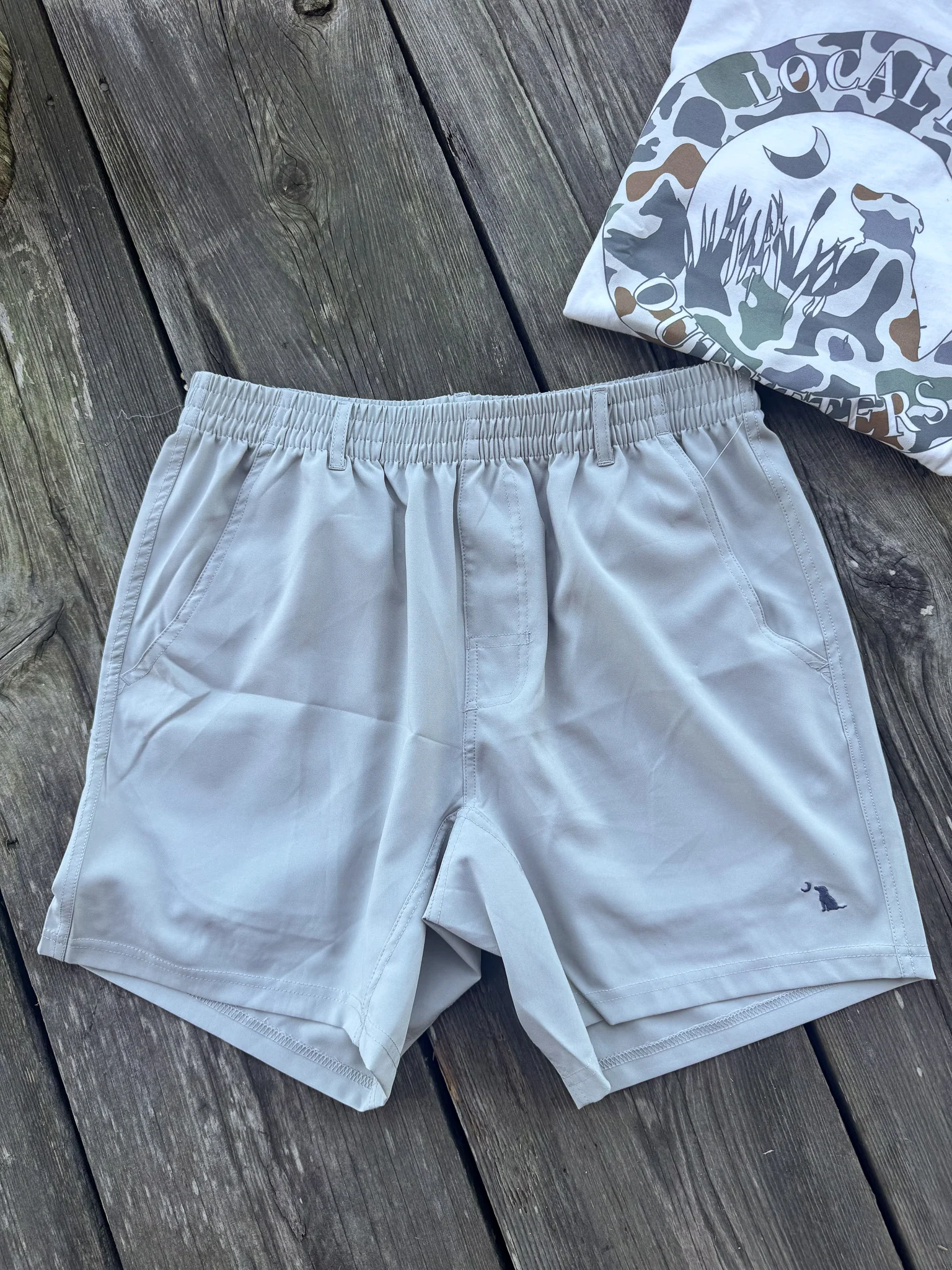 Men's Local Boy Outfitters Volley Short in Cool Grey - Image 2