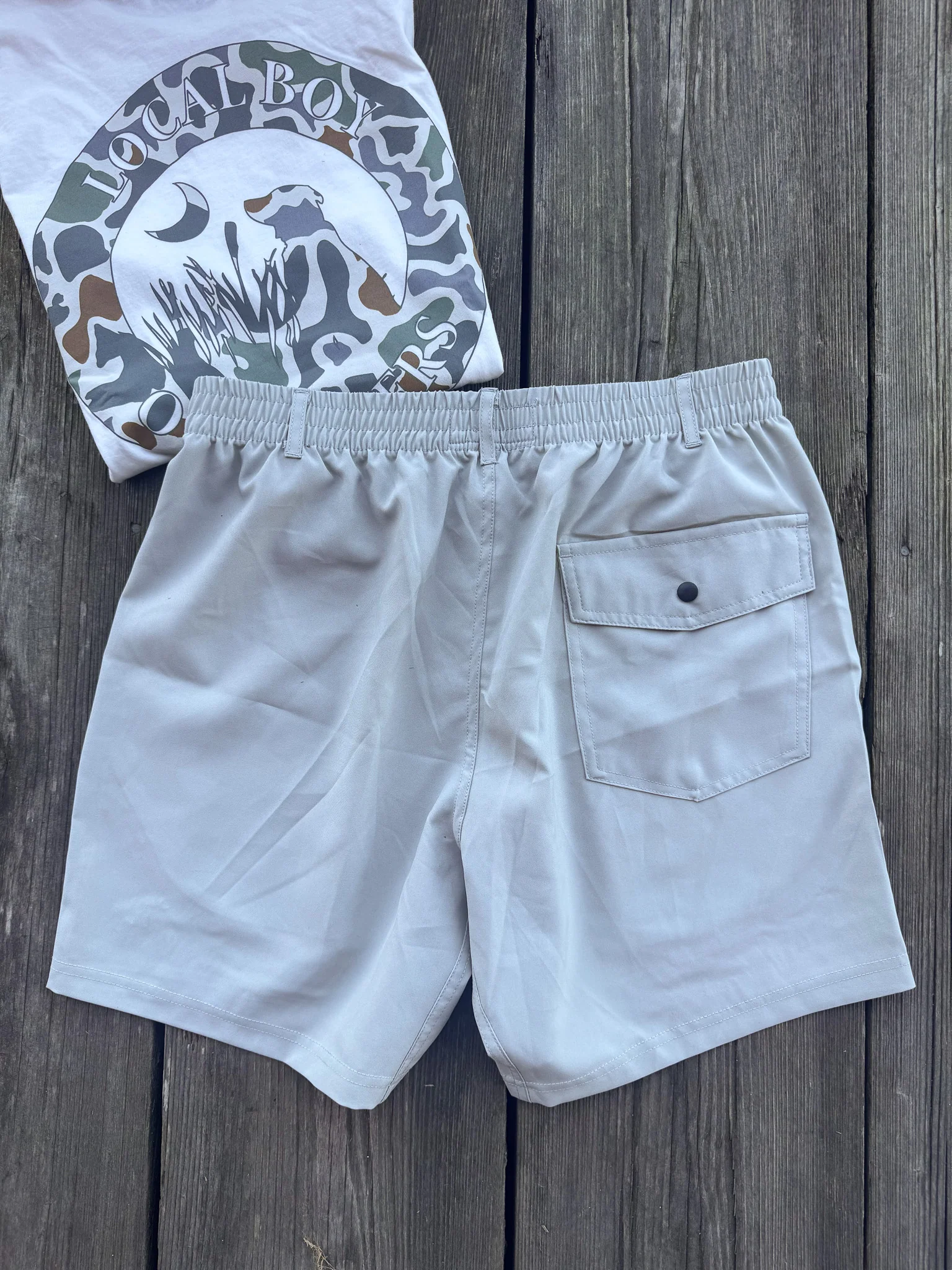 Men's Local Boy Outfitters Volley Short in Cool Grey - Image 5