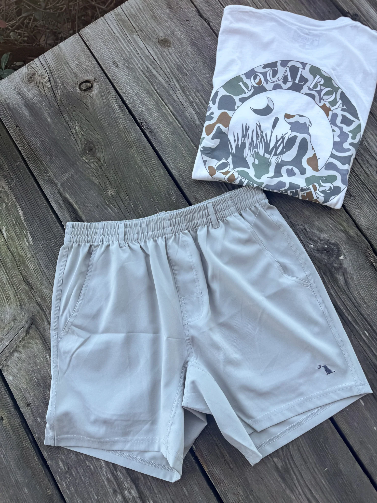 Men's Local Boy Outfitters Volley Short in Cool Grey - Image 7