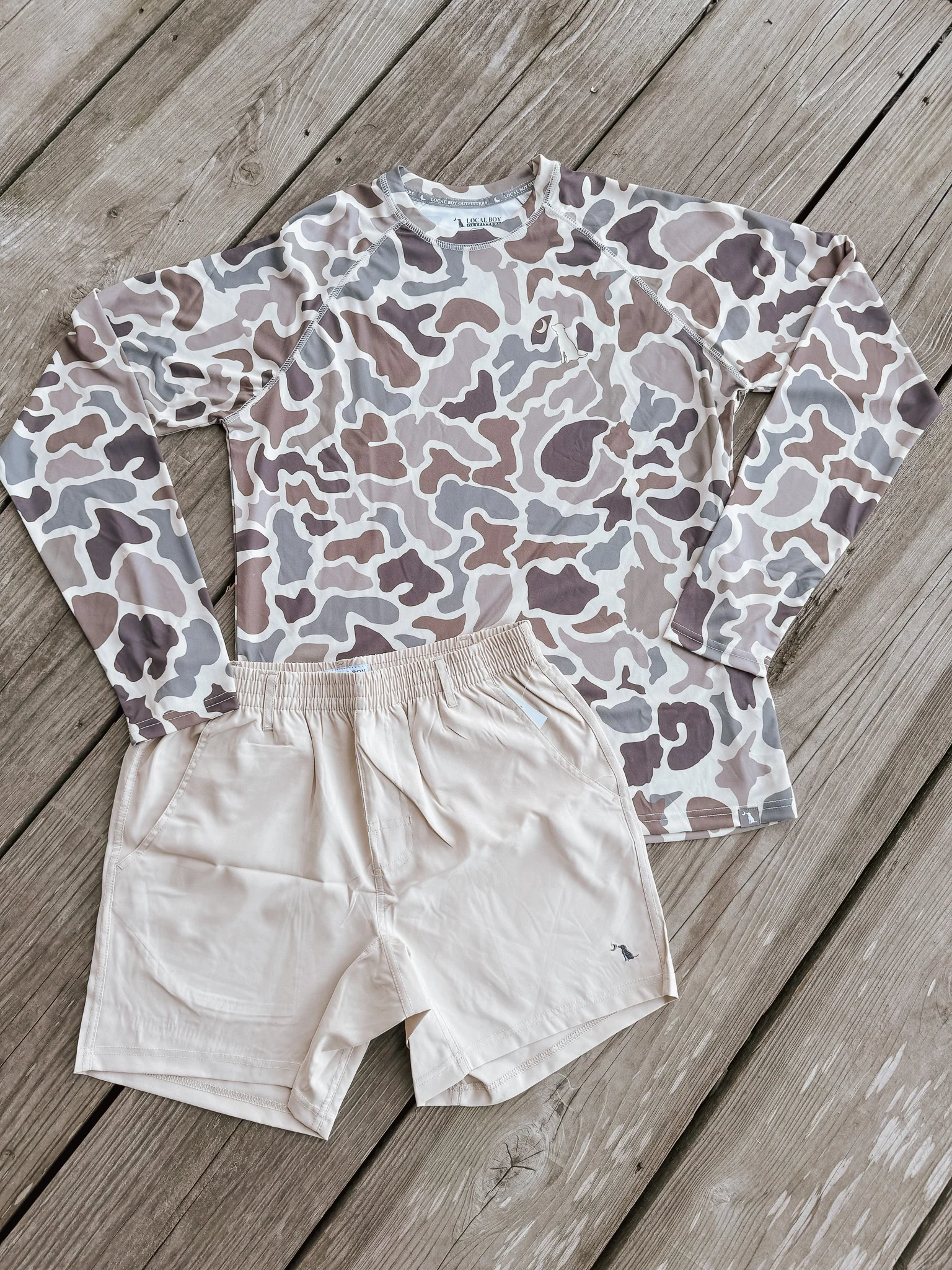 Men's Local Boy Volley Shorts in Khaki - Image 6
