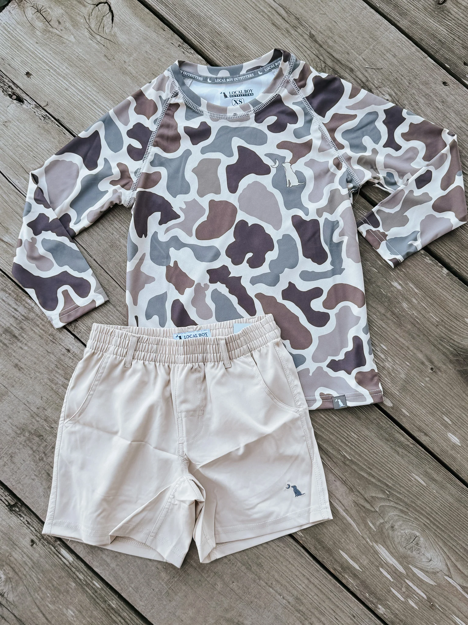 Youth Local Boy Outfitters Volley Shorts in Khaki - Image 3