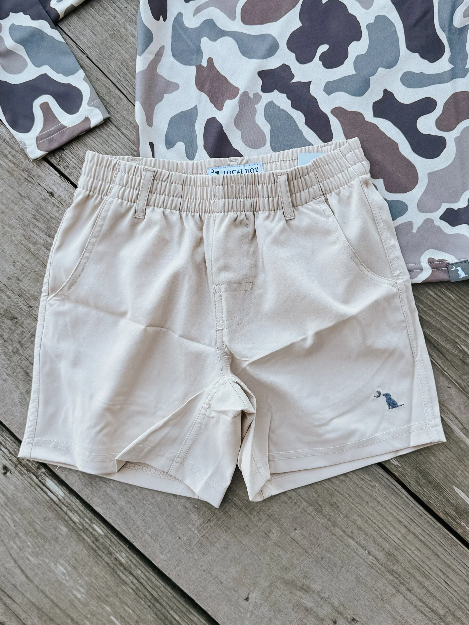 Youth Local Boy Outfitters Volley Shorts in Khaki - Image 4