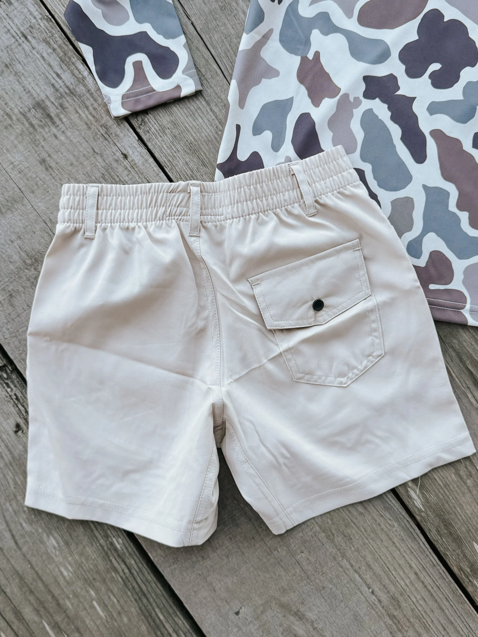 Youth Local Boy Outfitters Volley Shorts in Khaki - Image 5