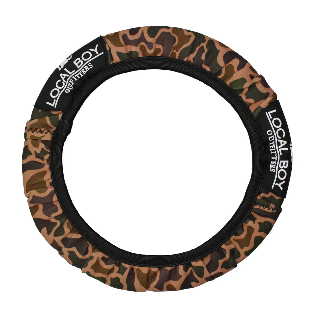 Local Boy Steering Wheel Cover in Old School Camo - Image 3