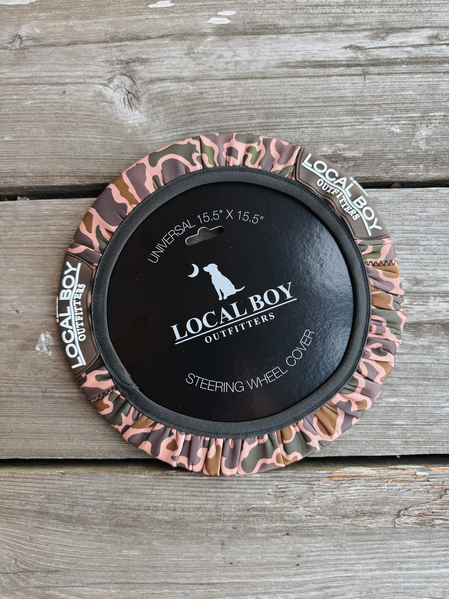 Local Boy Steering Wheel Cover in Old School Camo - Image 4