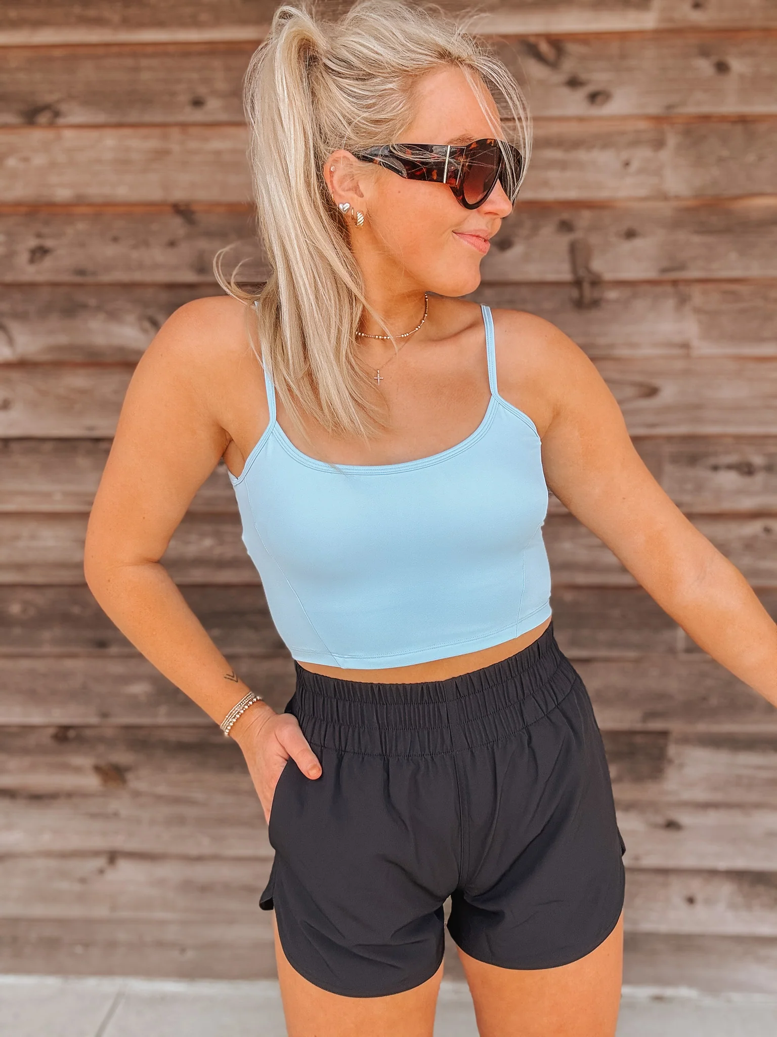 Local Girl High-Waisted Volley Shorts in Black - Image 6