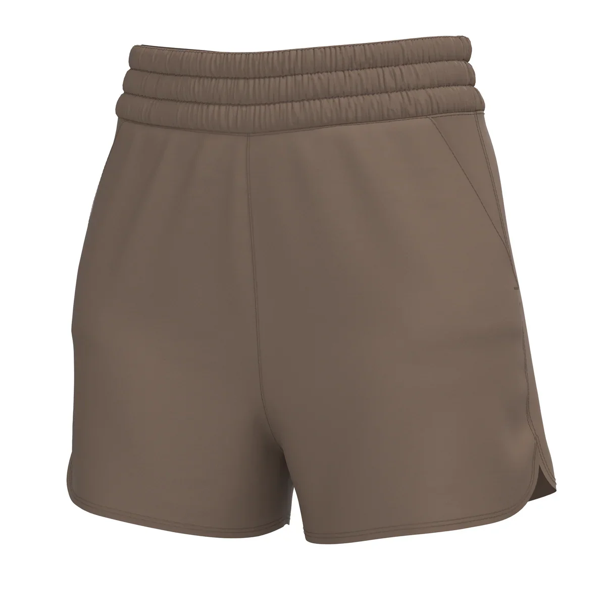 Local Girl Outfitters High-Waisted Volley Shorts in Cocoa - Image 2