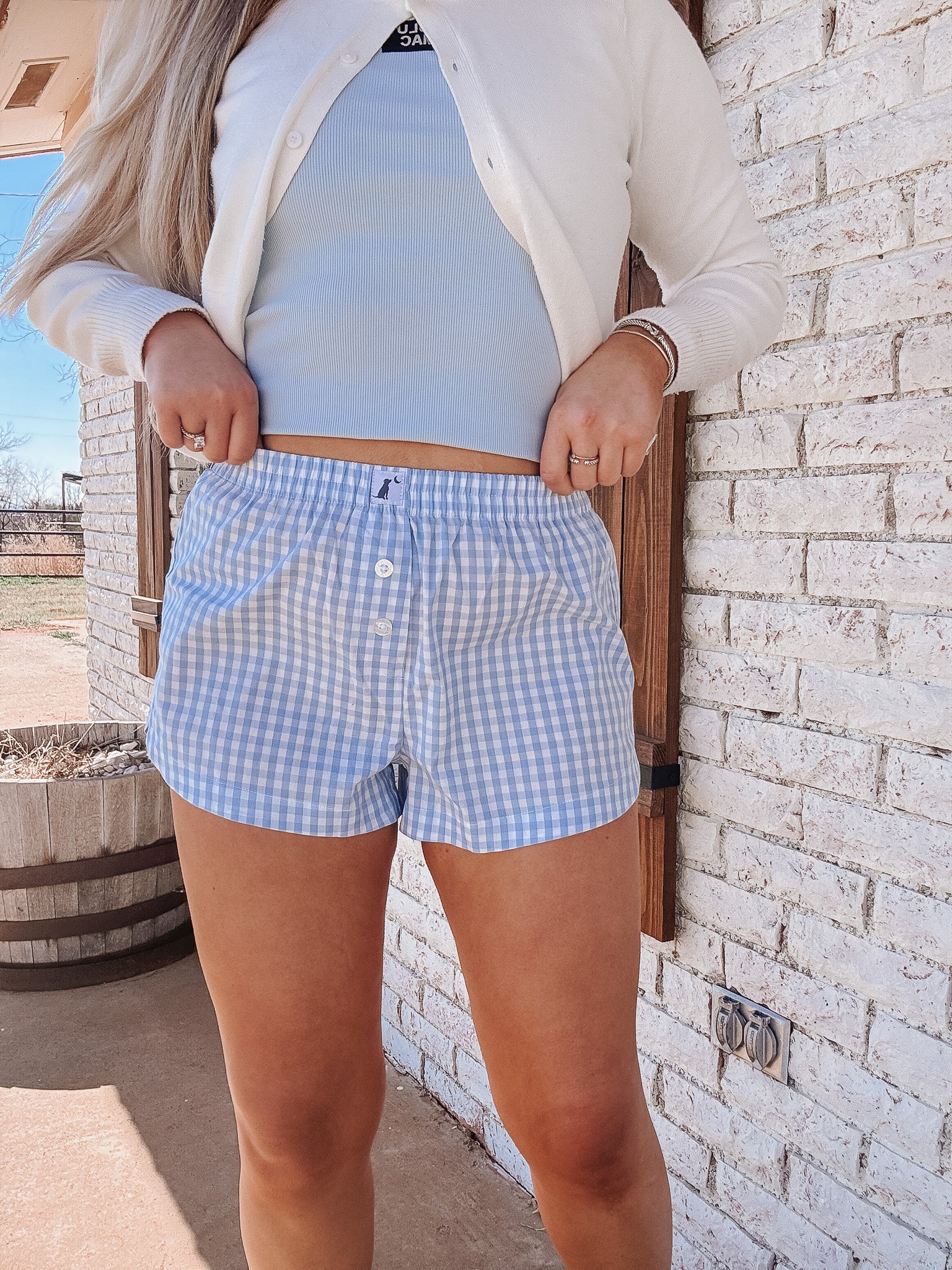 Local Girl Outfitters Periwinkle Cotton Boxer Shorts - Image 6