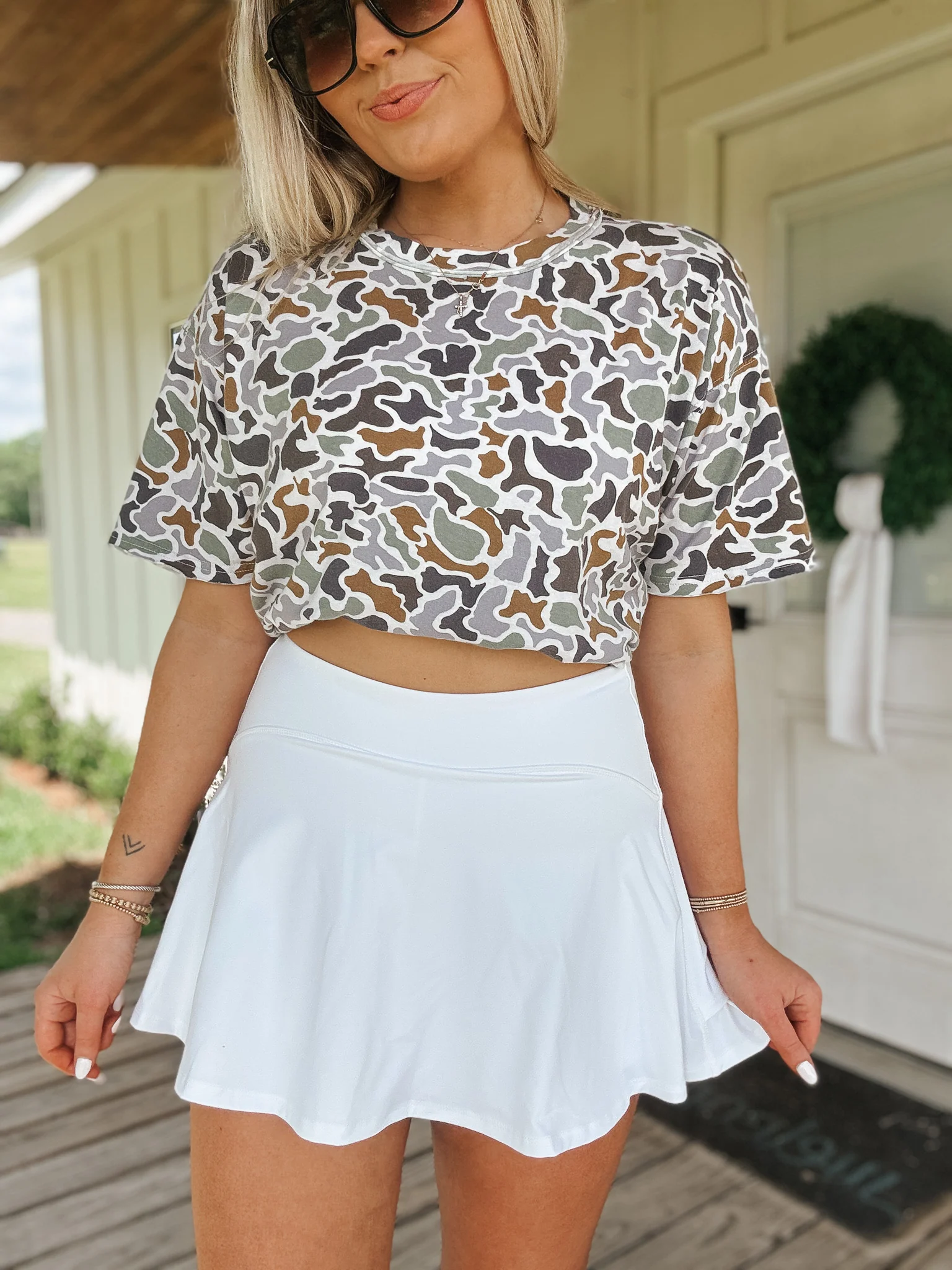 Local Girl Outfitters Performance Skort in White - Image 2
