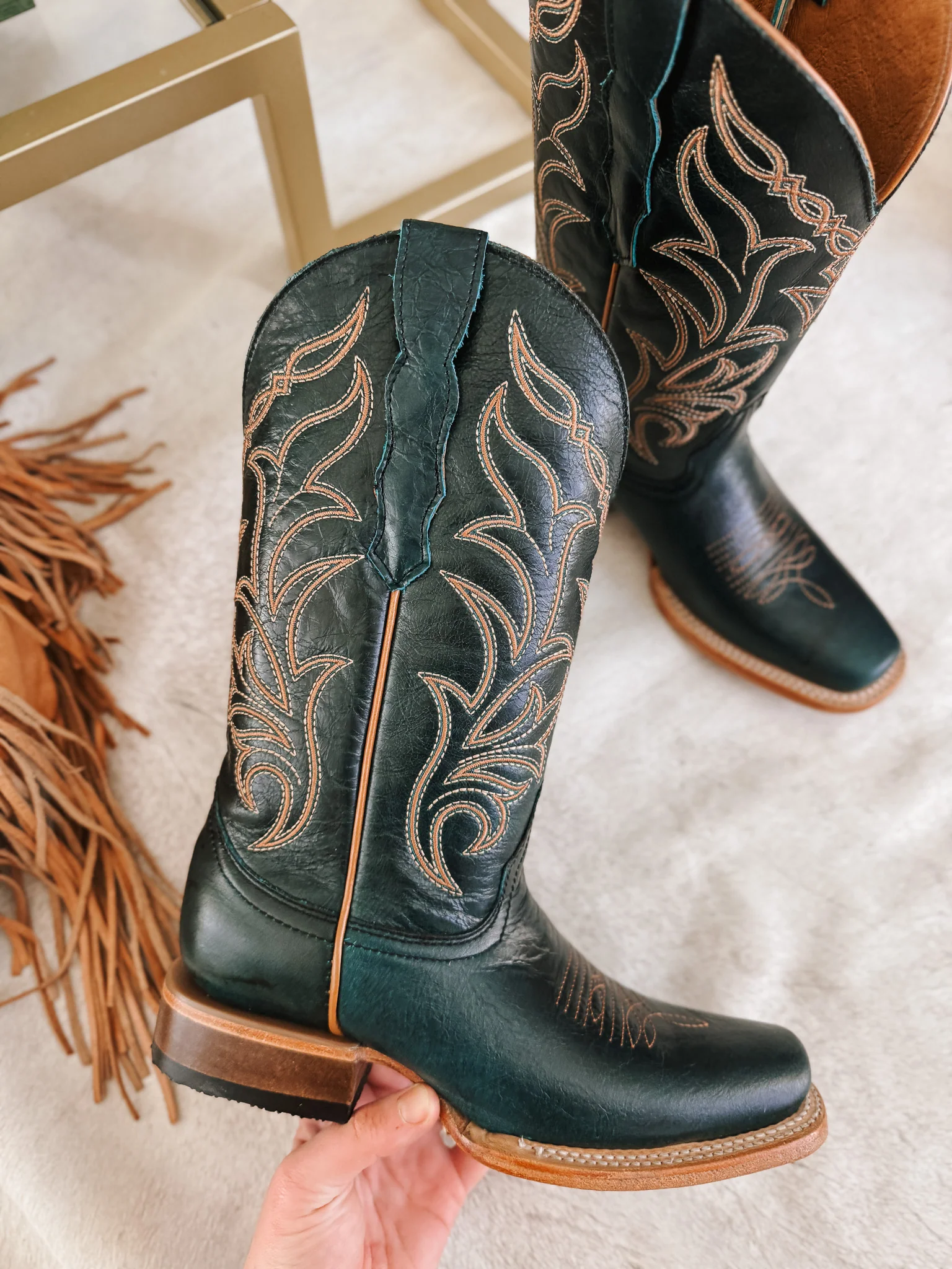 Women's Circle G Embroidery Boots - Image 7