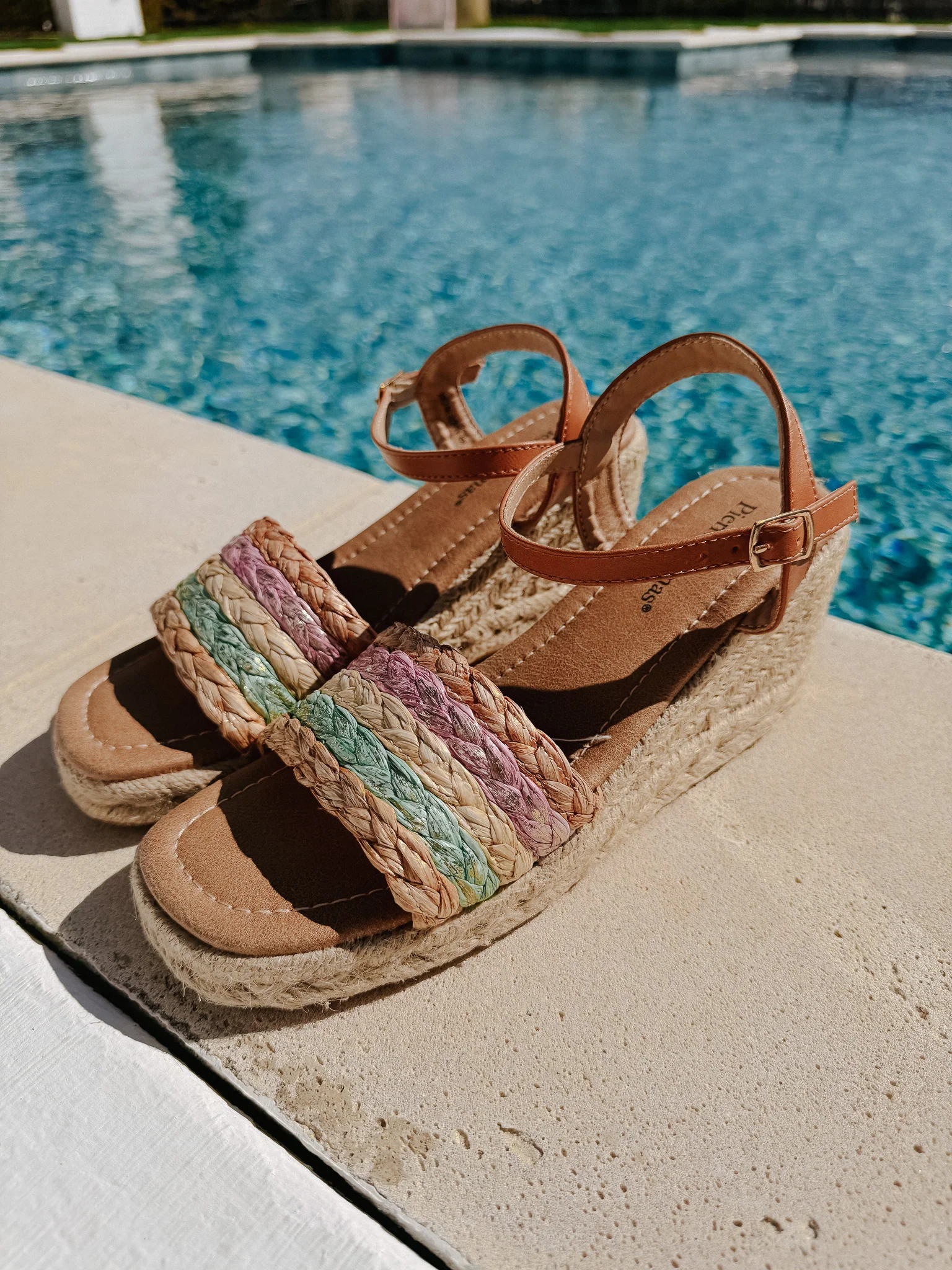 Seaside Stroll Wedges in Tan/Multi - Image 4
