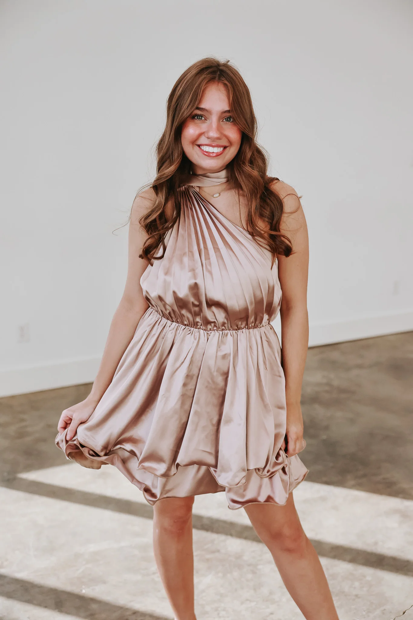 Champagne Chic Dress in Mocha - Image 4