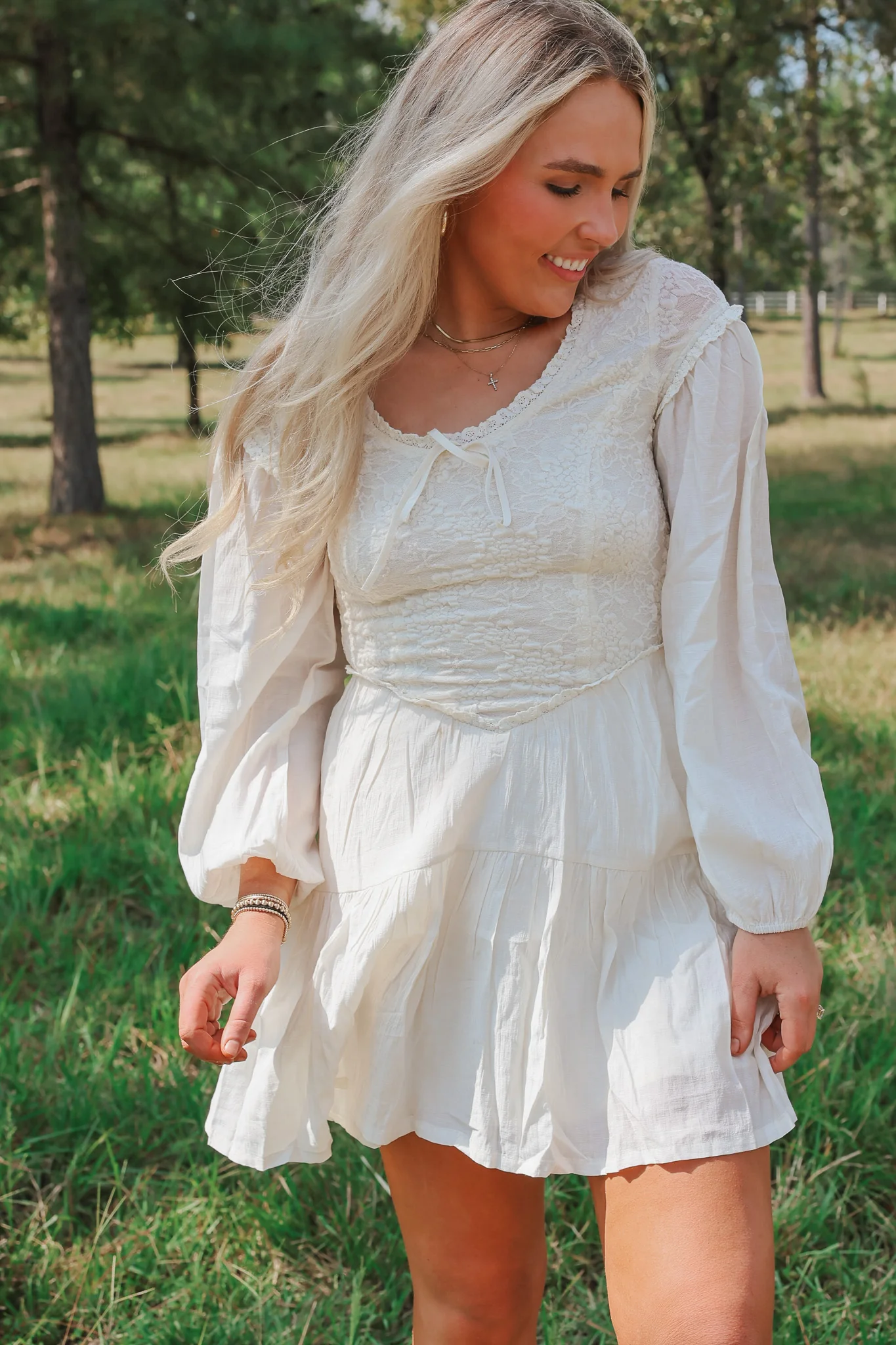 Sweet Sunset Cream Dress - Image 7