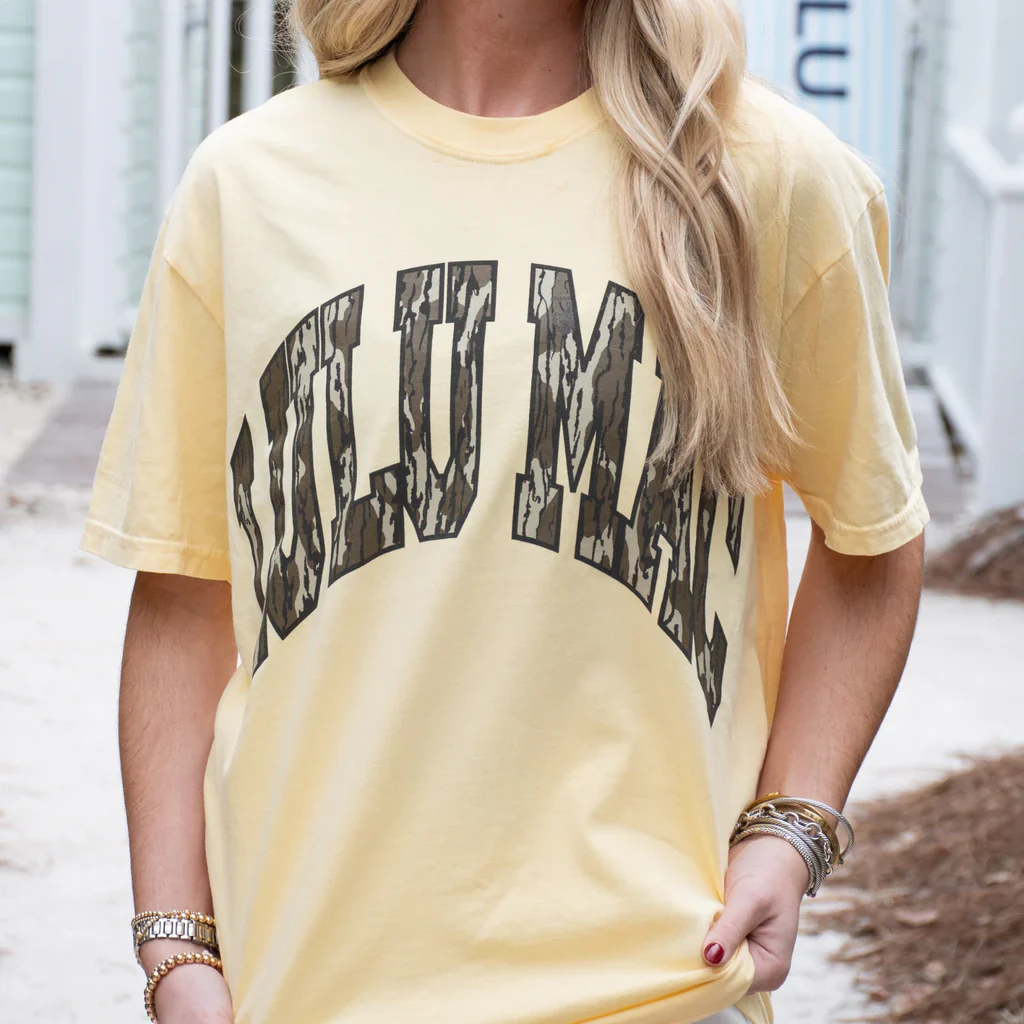 Lulu Mac Mossy Oak Tee in Butter - Image 2