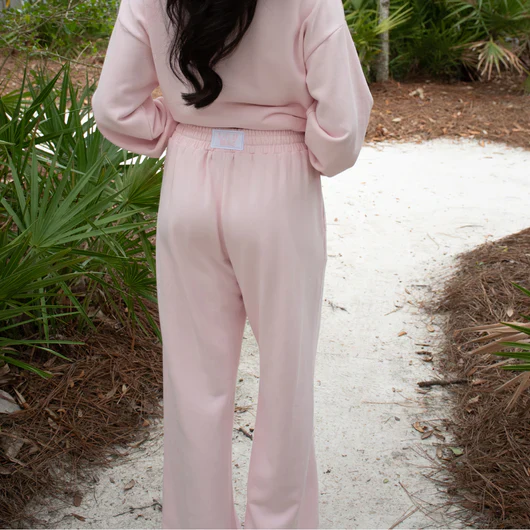 Lulu Mac Terry Cloth Sweatpants in Light Pink - Image 9