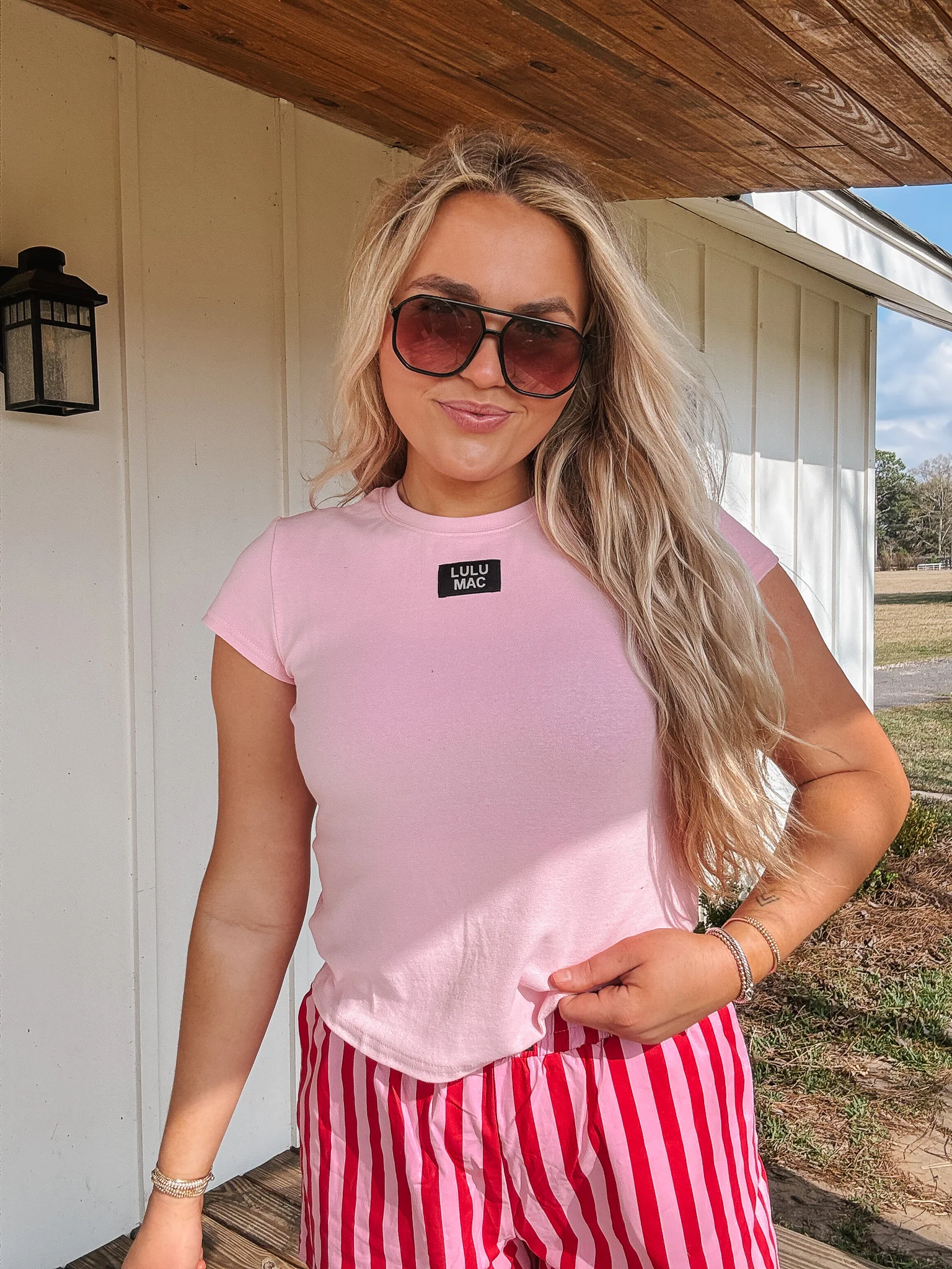 Lulu Mac Baby Doll Top in Pink - Image 2