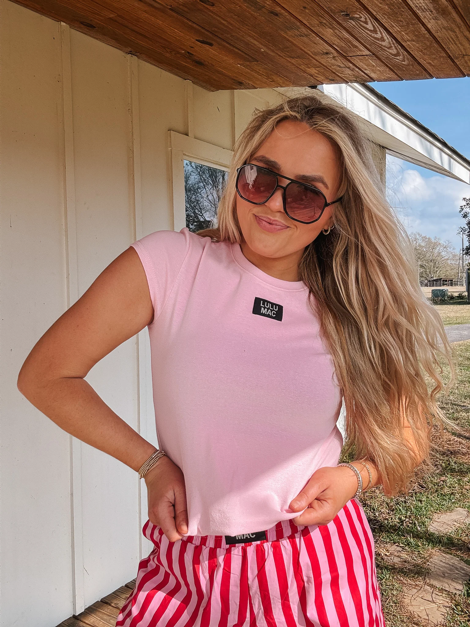 Lulu Mac Baby Doll Top in Pink - Image 4