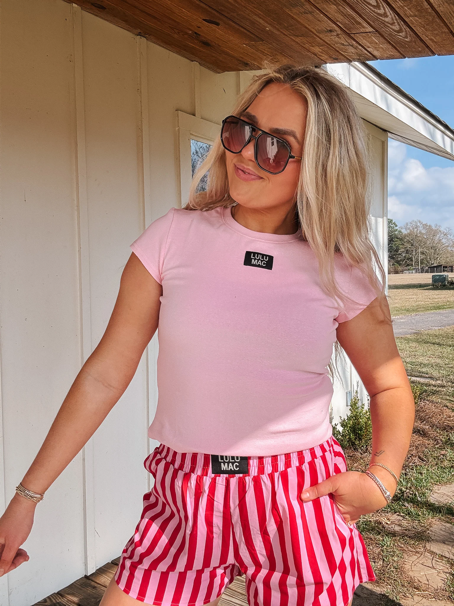 Lulu Mac Baby Doll Top in Pink - Image 5