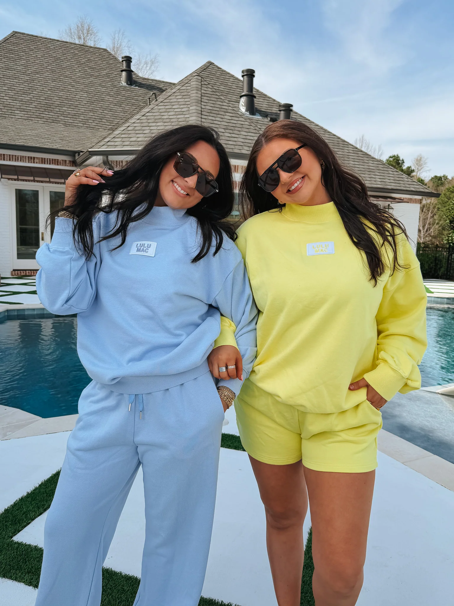 Lulu Mac Terry Cloth Mockneck in Light Blue - Image 7