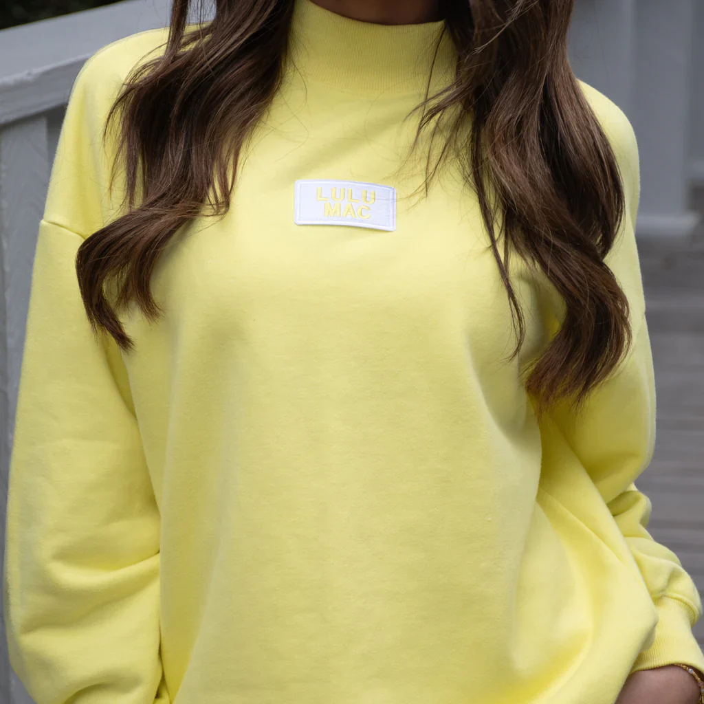 Lulu Mac Terry Cloth Mockneck in Yellow - Image 10