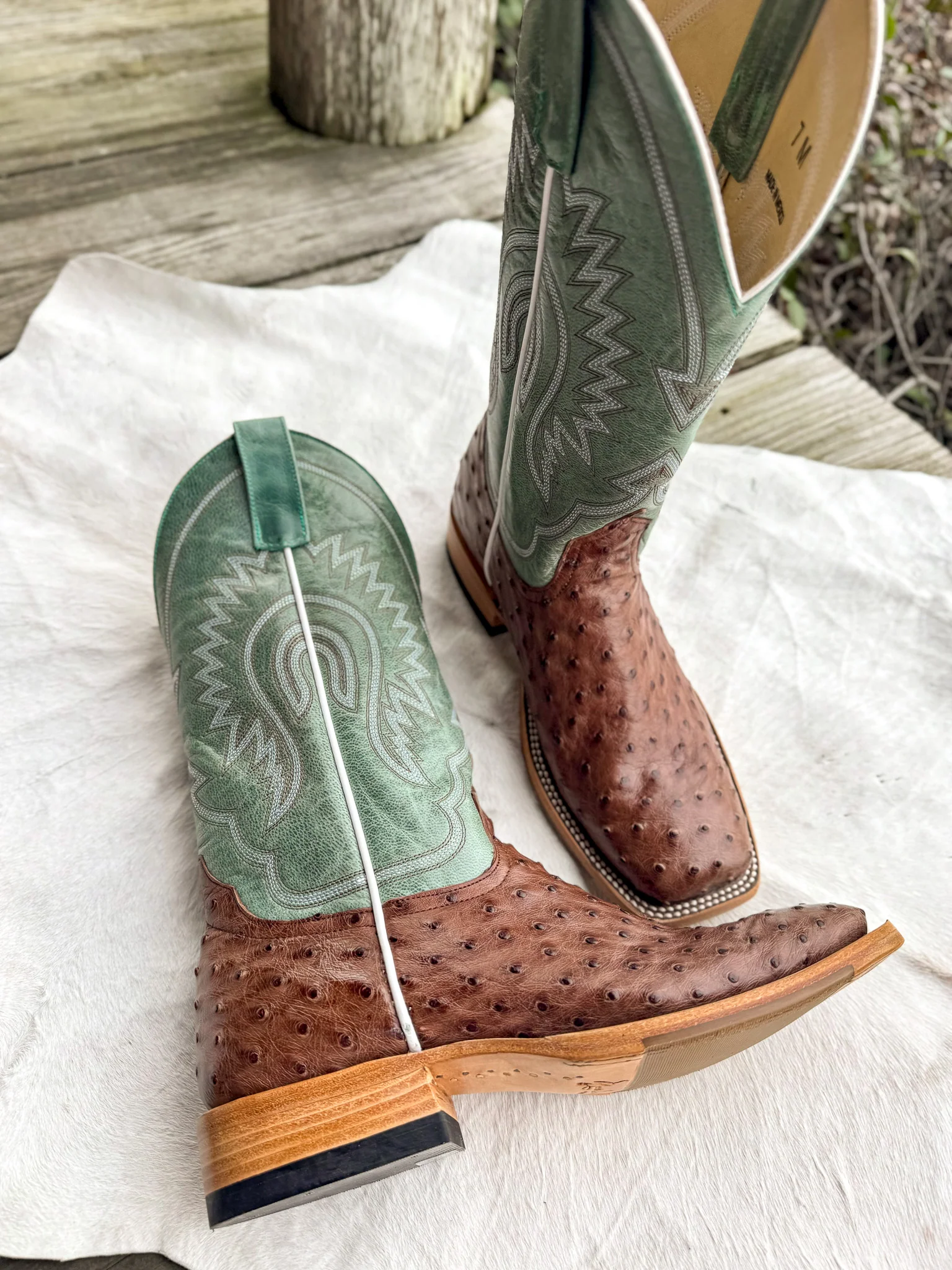 Macie Bean Women's Kango Tobac Full Quill Ostrich Boots - Image 12