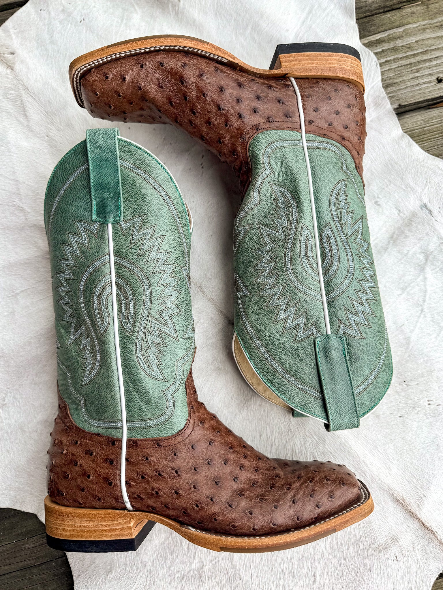 Macie Bean Women's Kango Tobac Full Quill Ostrich Boots - Image 13