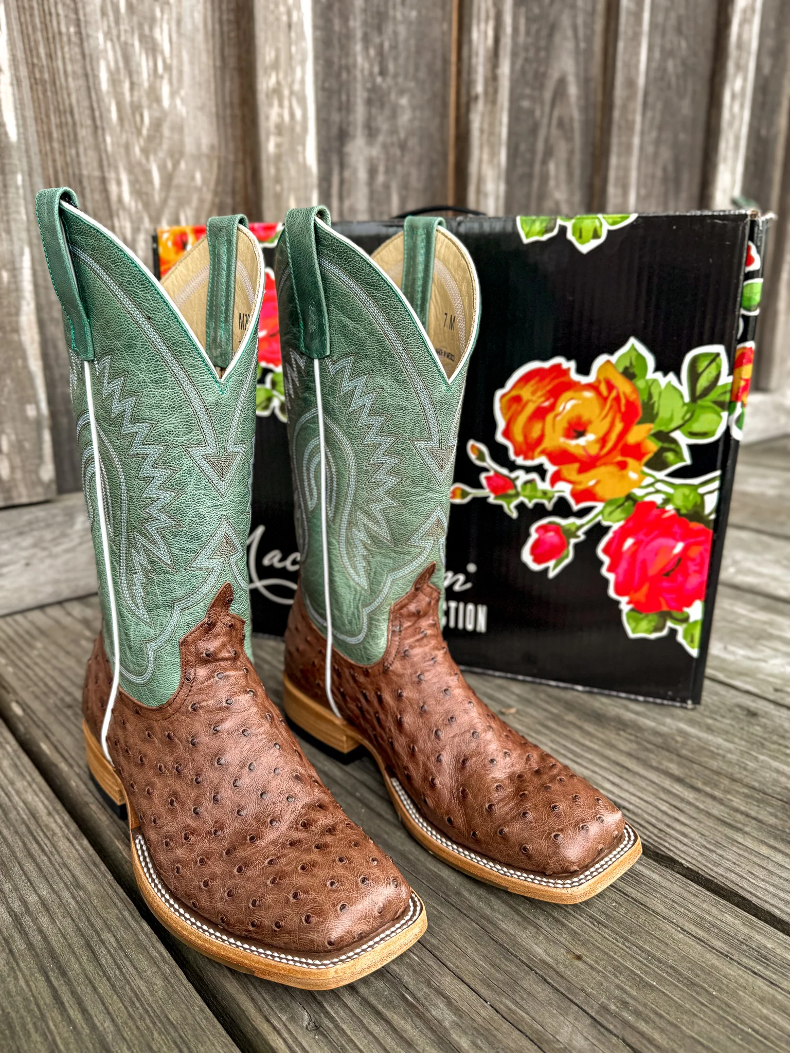 Macie Bean Women's Kango Tobac Full Quill Ostrich Boots - Image 8