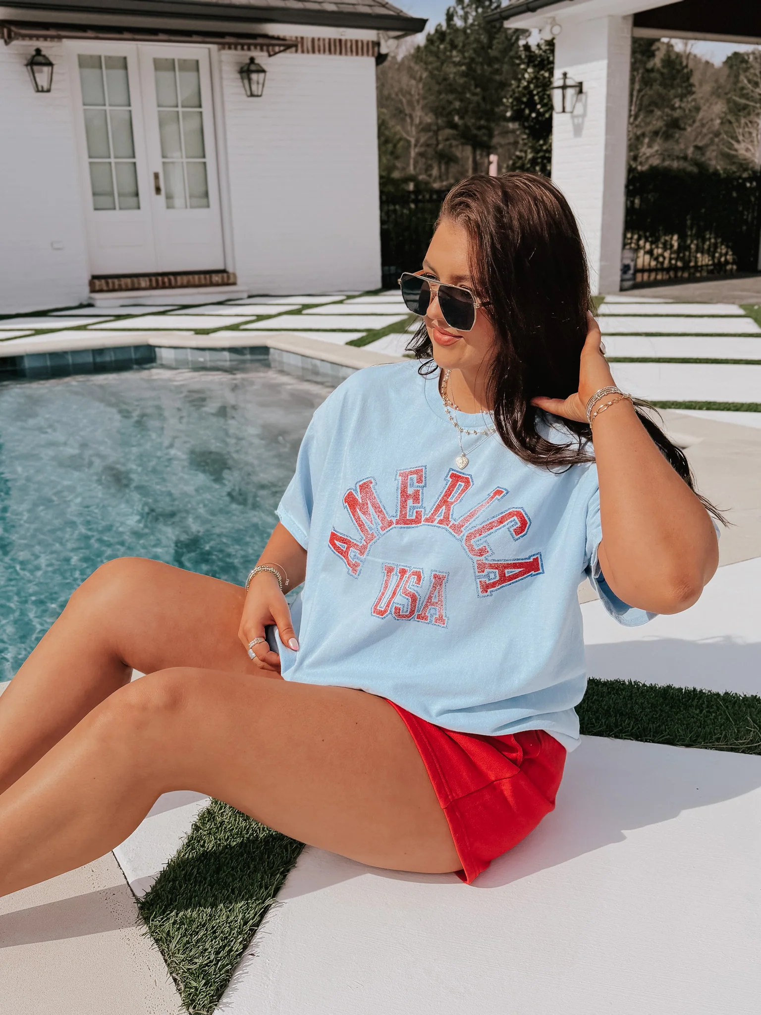 American USA Blue Tee - Image 2
