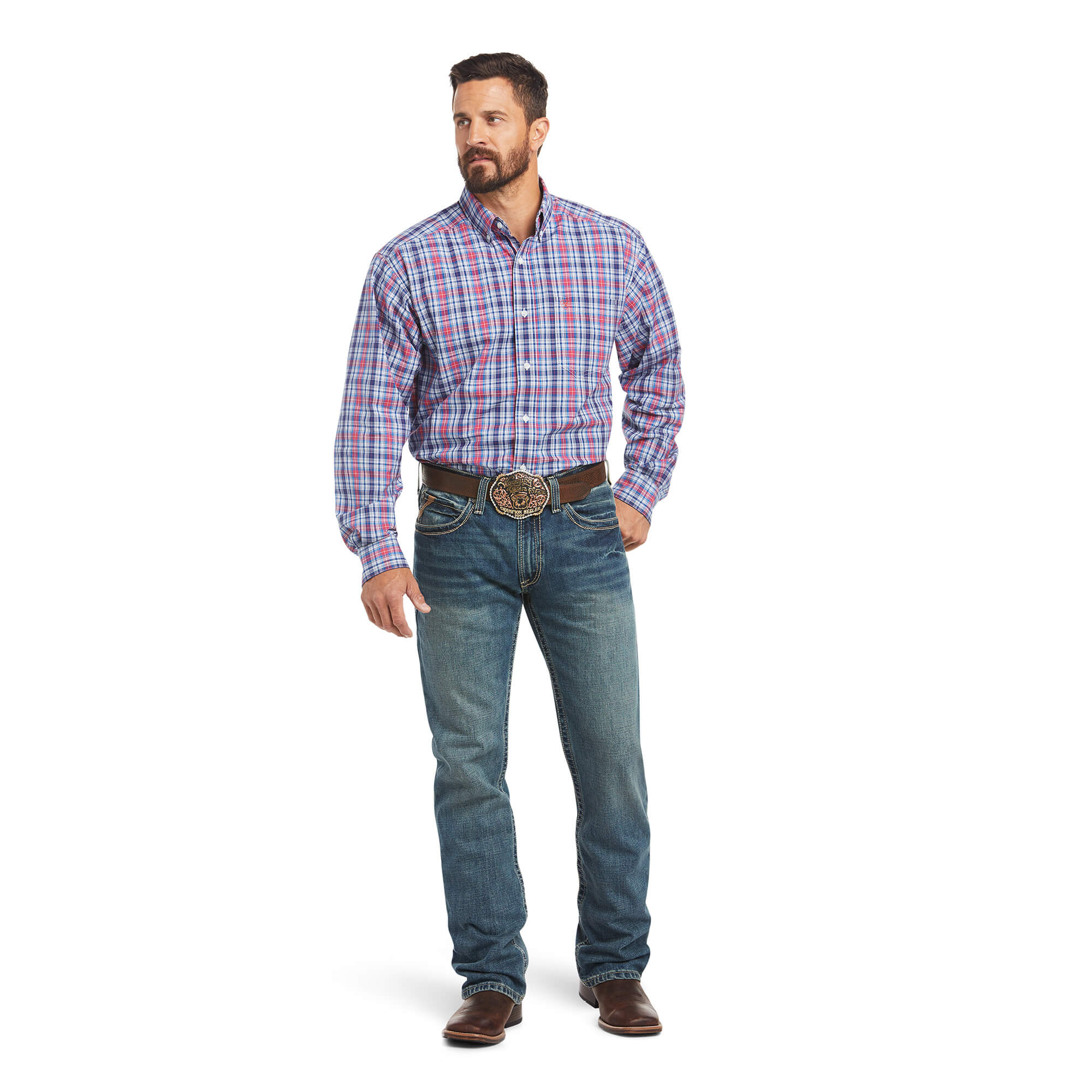 MEN'S ARIAT M4 LOW RISE BOUNDARY BOOT CUT JEAN - Image 4