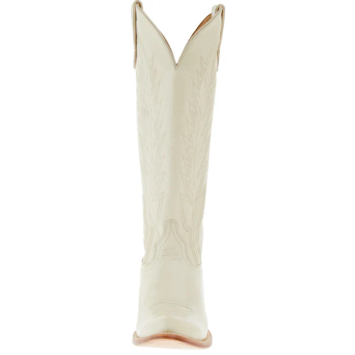 Women's 15" Macie Bean Spacey Gracey Almond Toe Cream Boot - Image 15