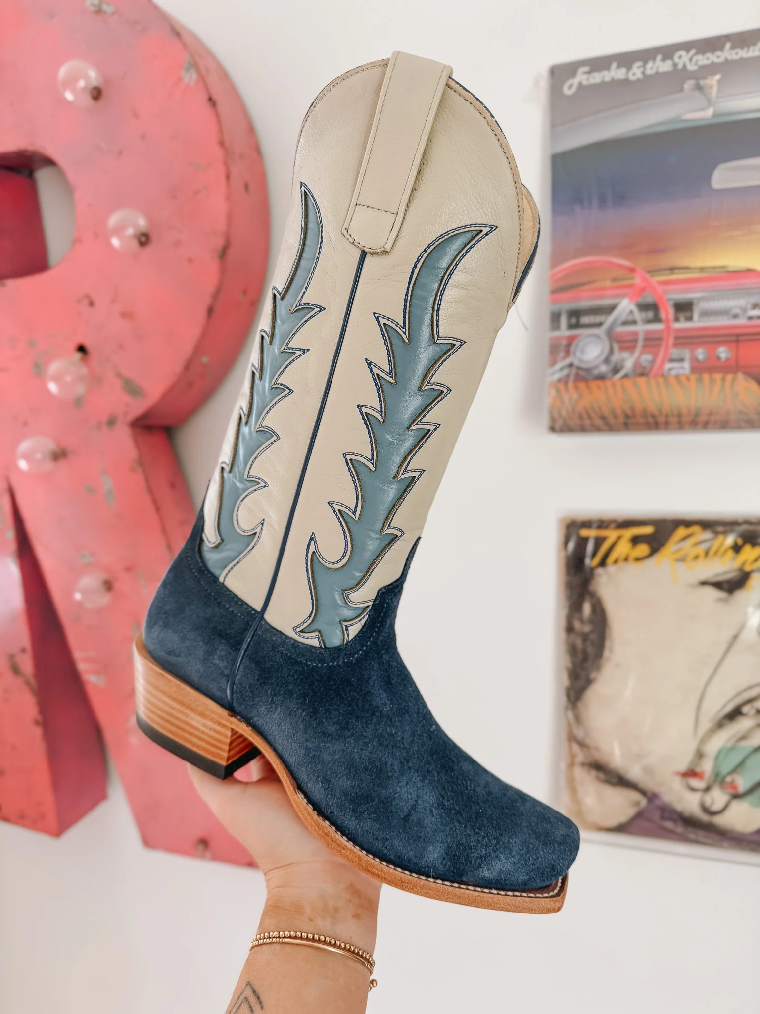 Women's Macie Bean Blue Suede Boots - Image 5